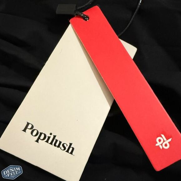 Popilush High-Waisted Ruched Shaping Swim Bottoms Black Size Medium VIRAL NEW - Picture 11 of 13